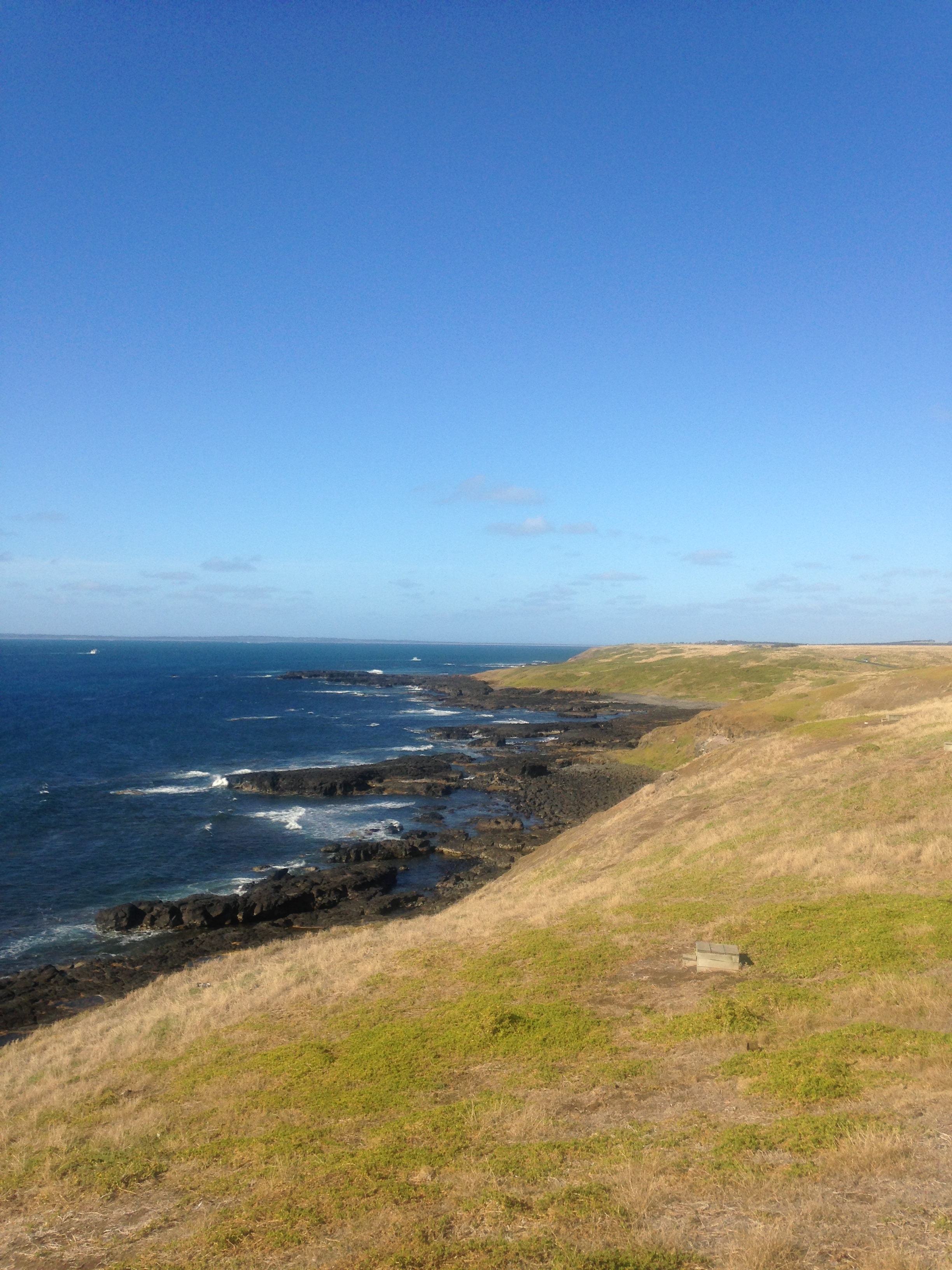 Summer views along the coastline of Phillip Island, Australia on a sunny day