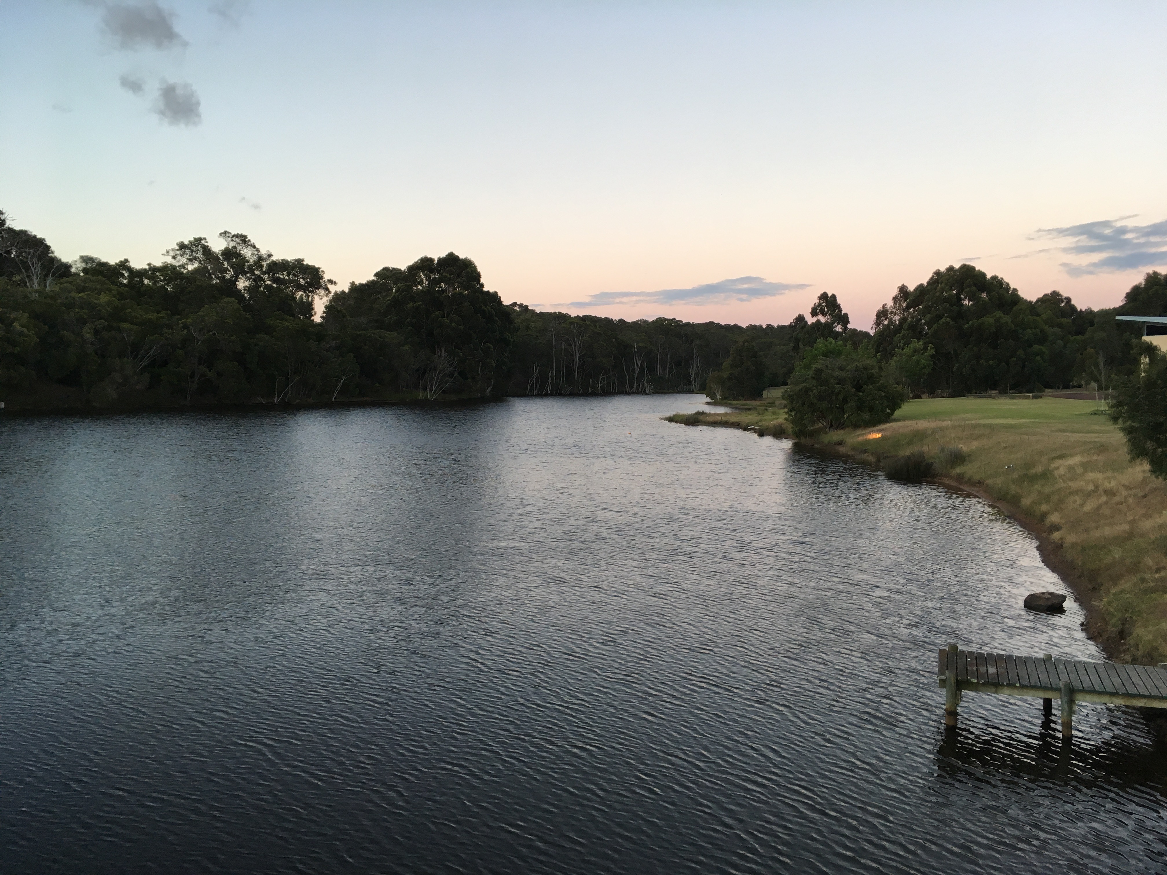Sunset over a lake in Australia