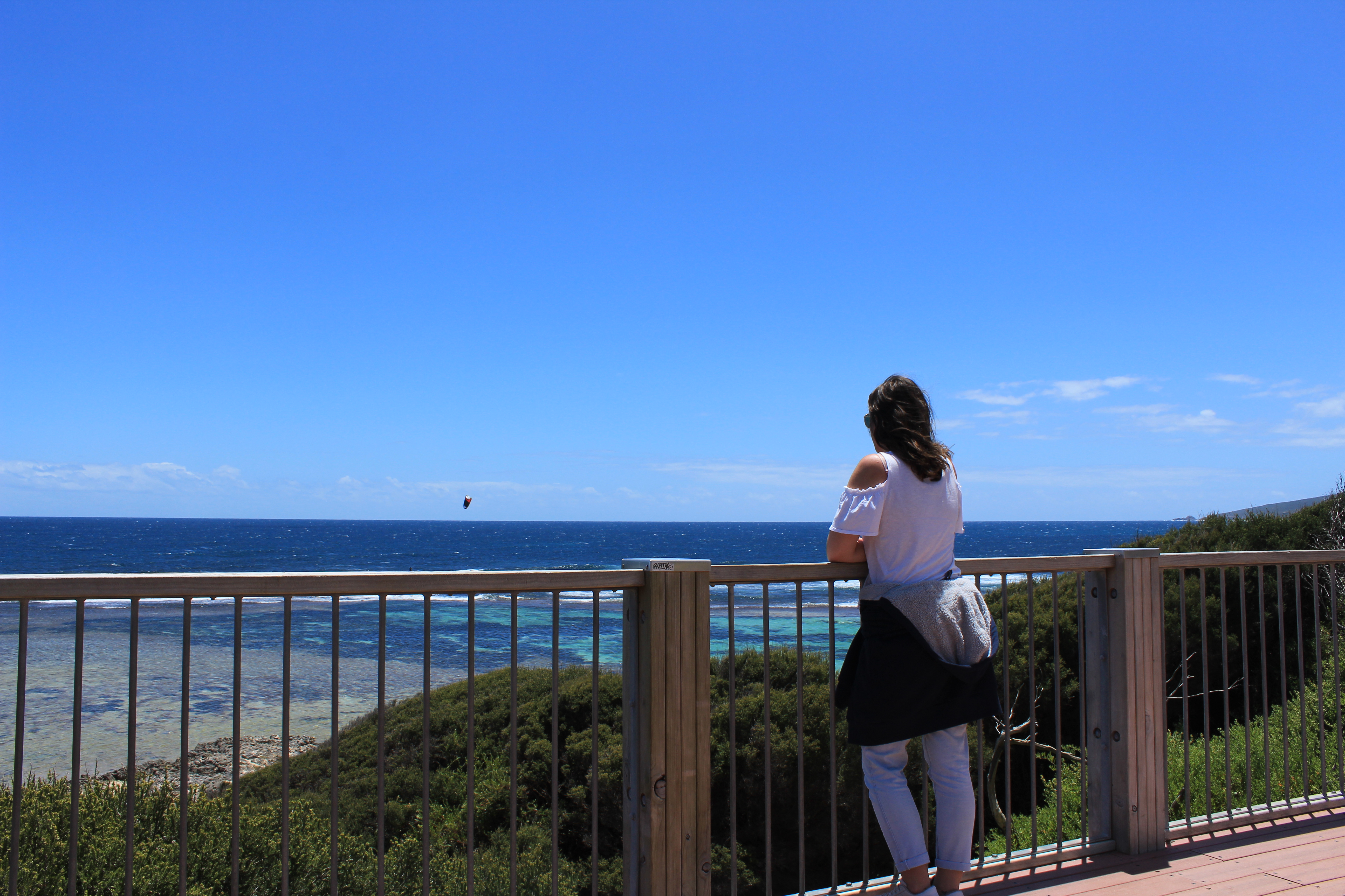 Looking out across the ocean