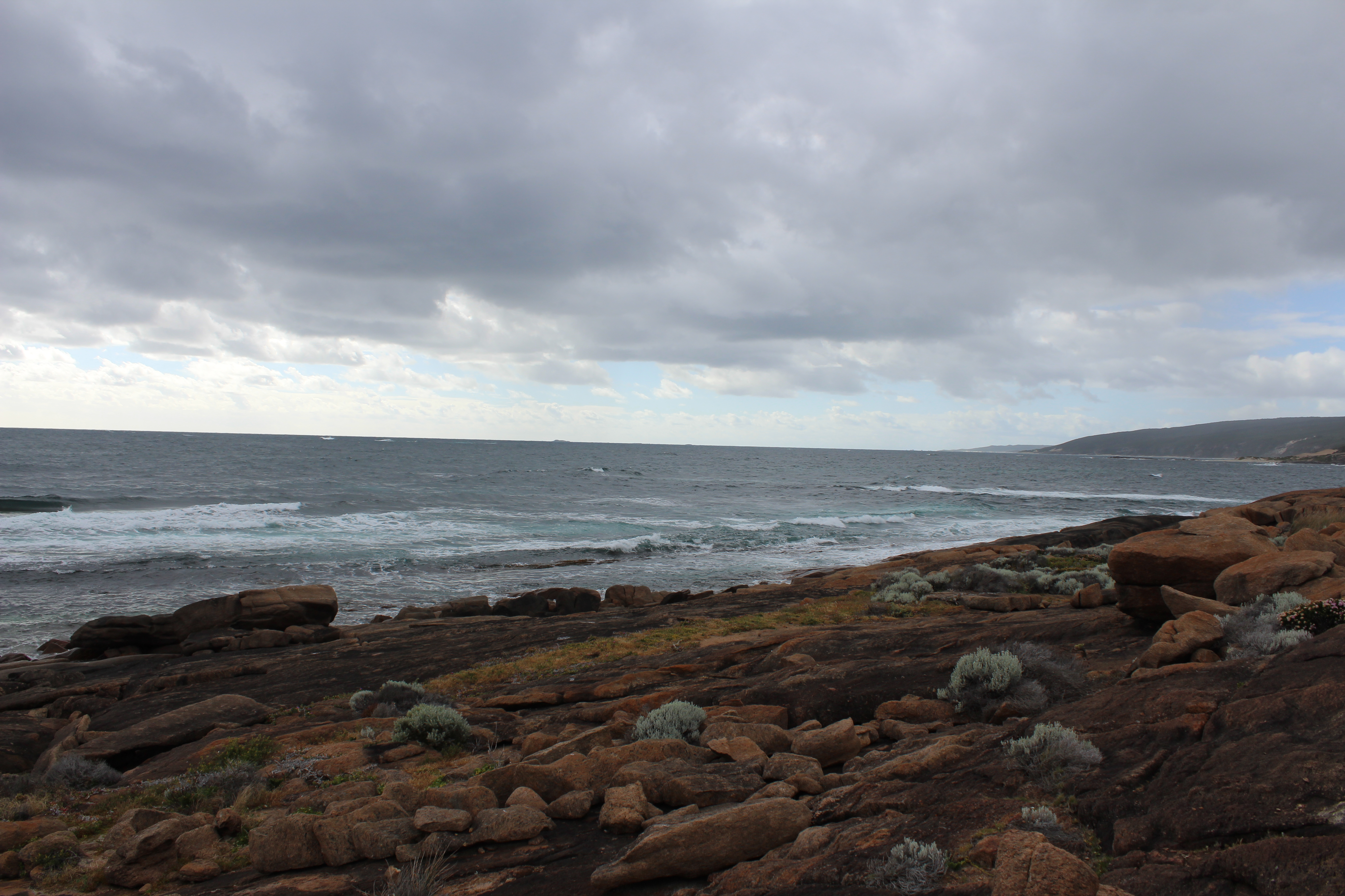 Views across the ocean from Cape Leeuwin