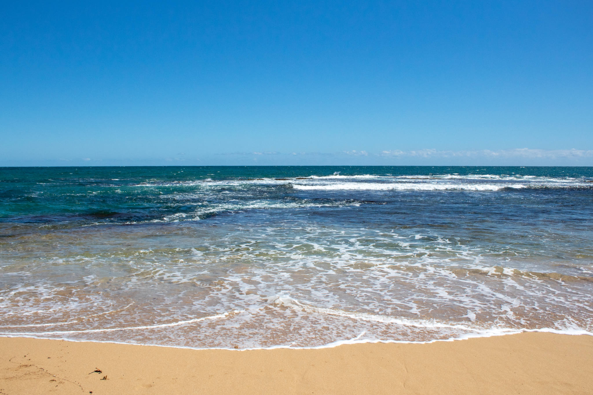 waves on penguin island beach