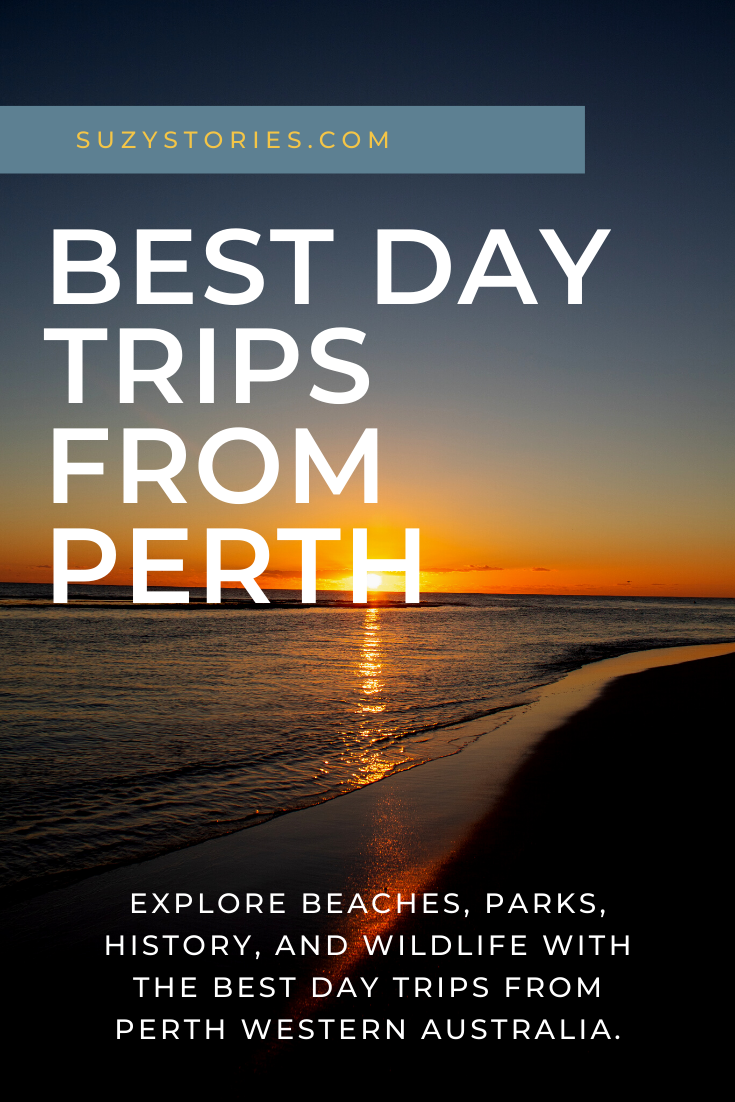 sunset in yanchep over ocean with title text overlay